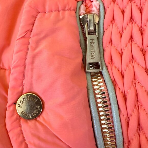 Han Ton Quilted Puffer Vest Sz M Guava Activewear Casual Sporty Gorpcore Outdoor - Picture 4 of 7